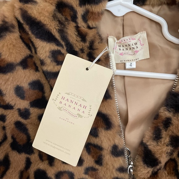 Hanna banana fuzzy leopard bomber jacket - Picture 3 of 5